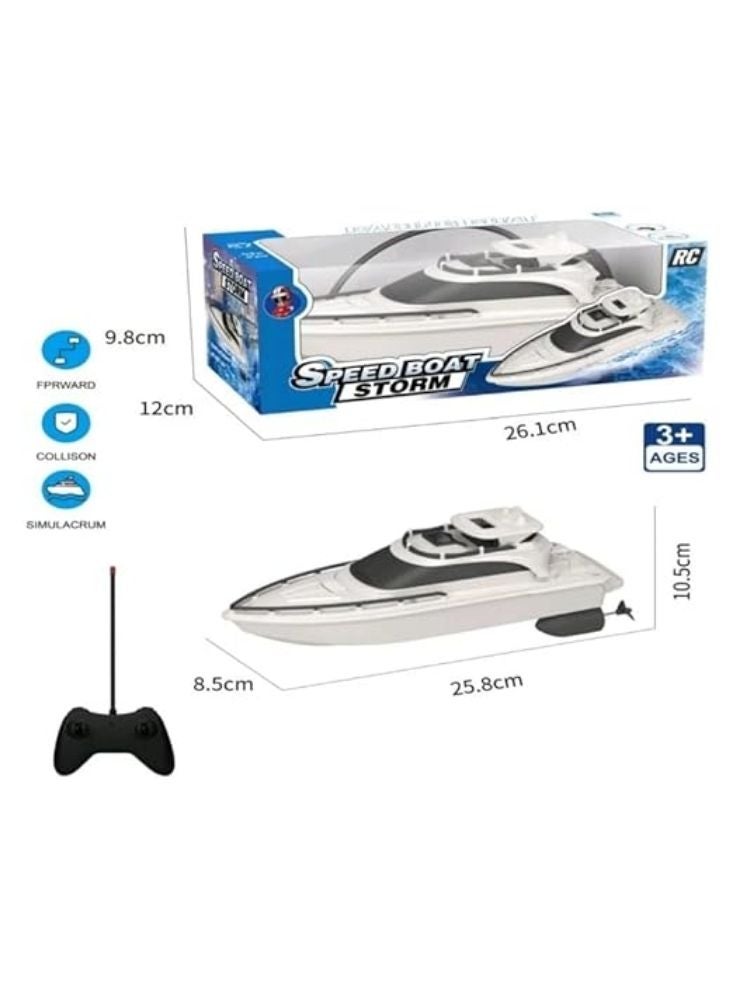 Speed RC Speedboat Storm Toy – Remote Control High-Speed Racing Boat with Controller for Kids - Image 3